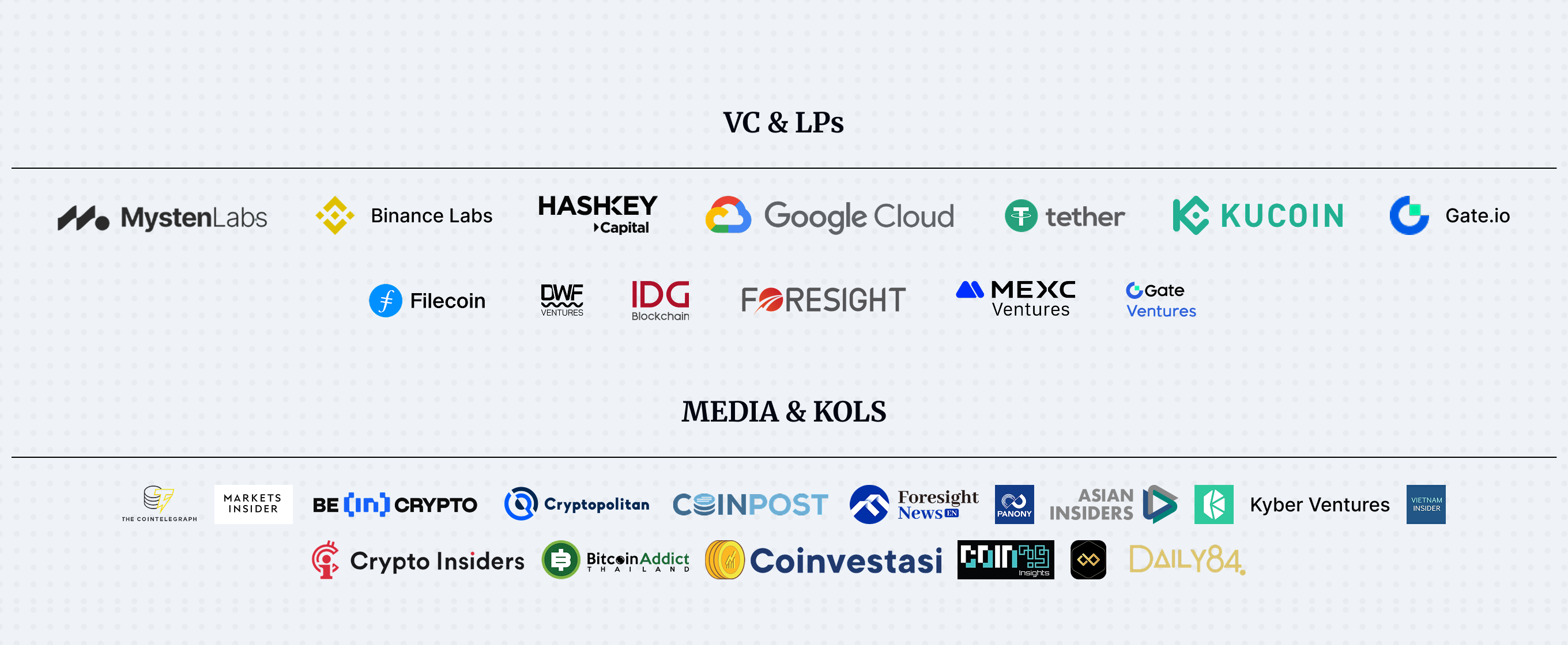 VC and media partner logos